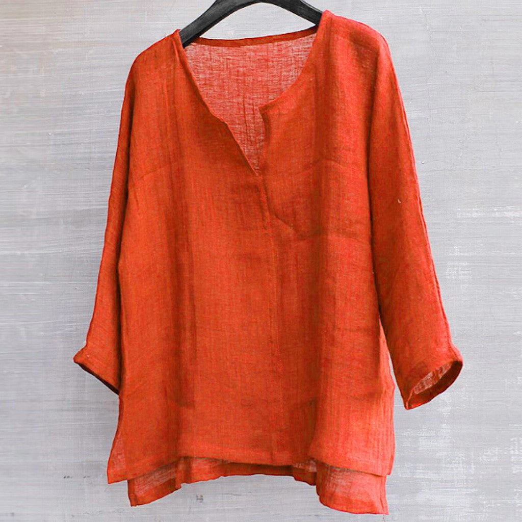 Solid Color Long Sleeve Loose Shirt